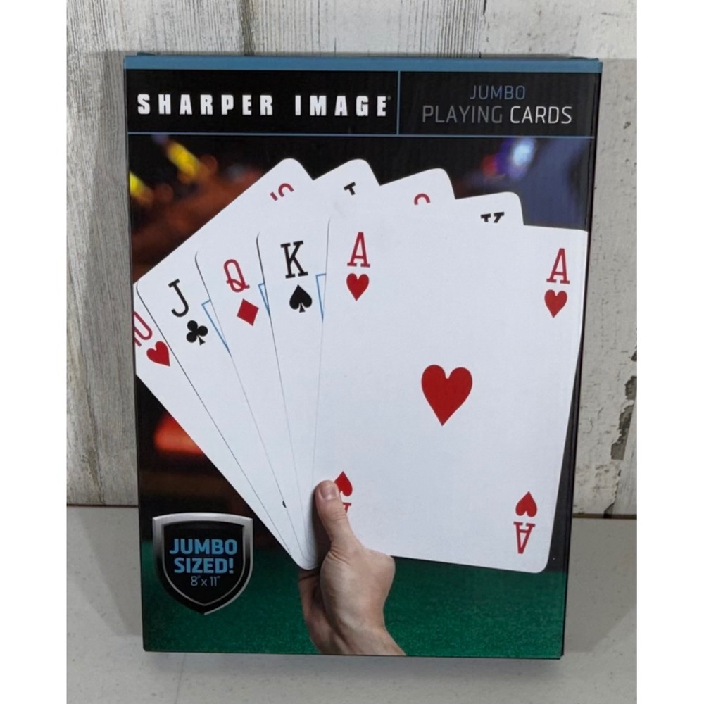 Sharper Image Jumbo Playing Cards 8x11 Oversized Novelty Magic Party Casino